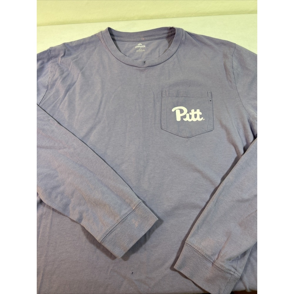 Pitt Panthers University Large Lavender Long Sleeve Vintage T Shirt Top Loved